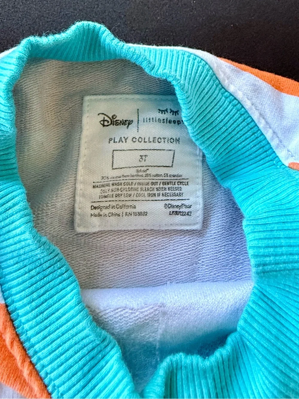 Orange & White Striped Kids Sweatshirt with Nemo - Picture 4 of 5
